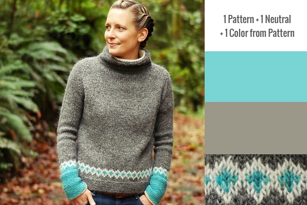 1 Pattern + 1 Neutral + 1 Color Pattern: Moon Pulls by Dianna Walla