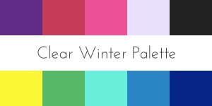 clear winter color analysis palette